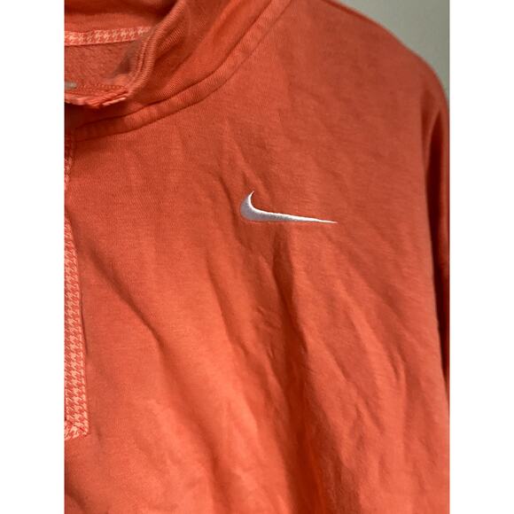 Nike Swoosh Jersey Zip Up Pink Pullover Sweater 2X Preppy Spotscore Cozy Lounge - Picture 3 of 4